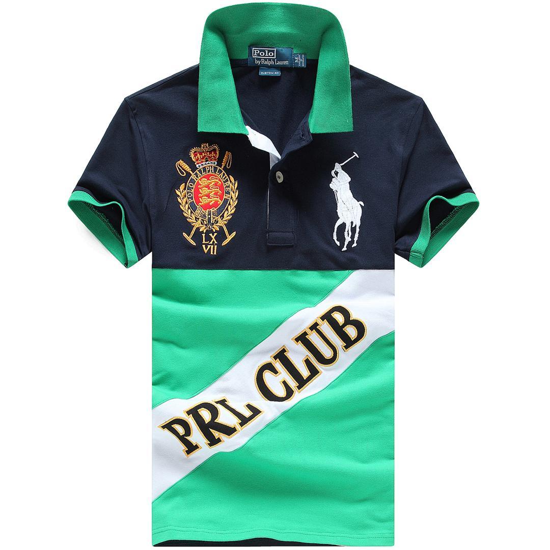 PRL Club Big Pony Men's Polo Custom-Fit Blue/Green polo Shirt - Obeezi.com