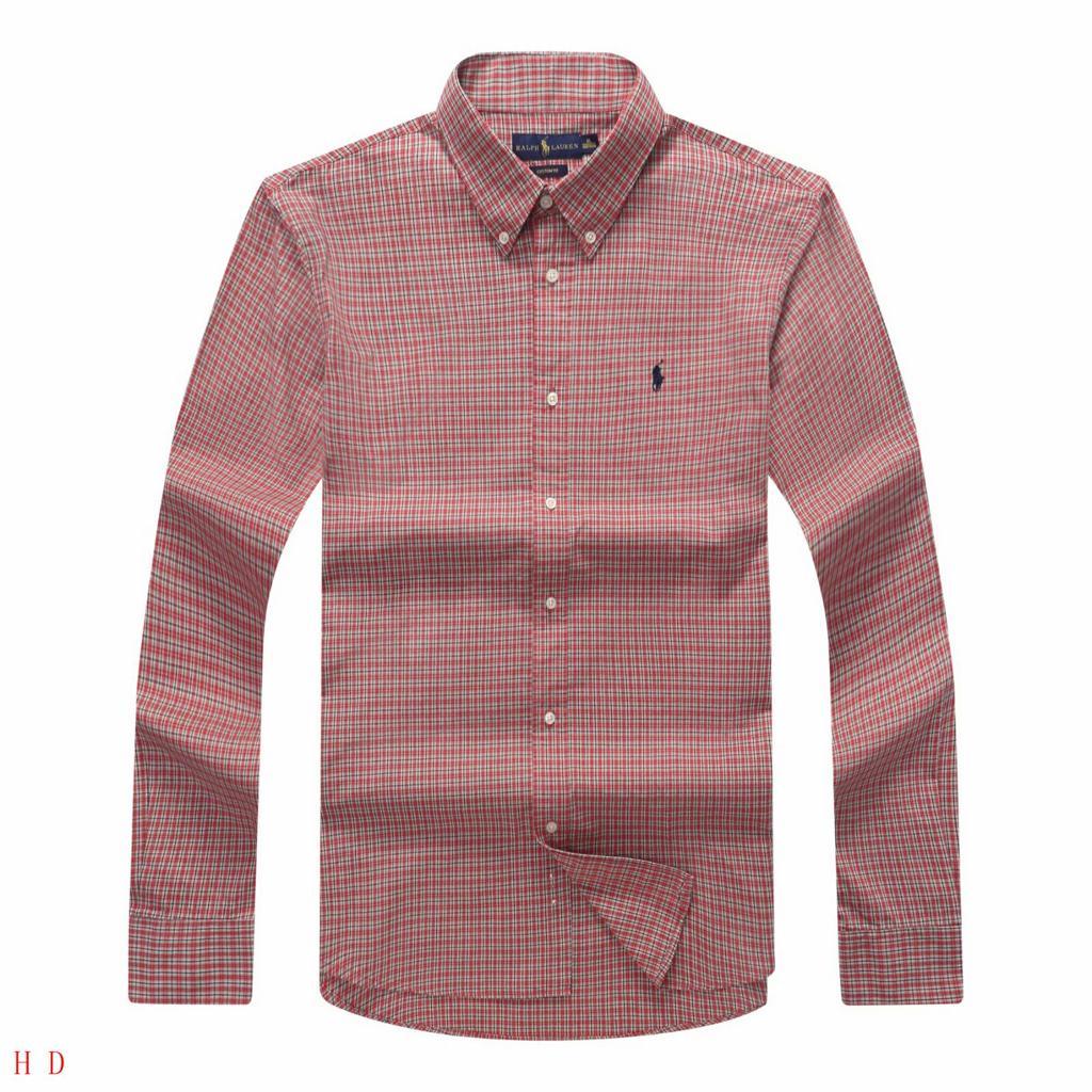 PRL Custom Men's Casual Red Check Longsleeve Shirt - Obeezi.com