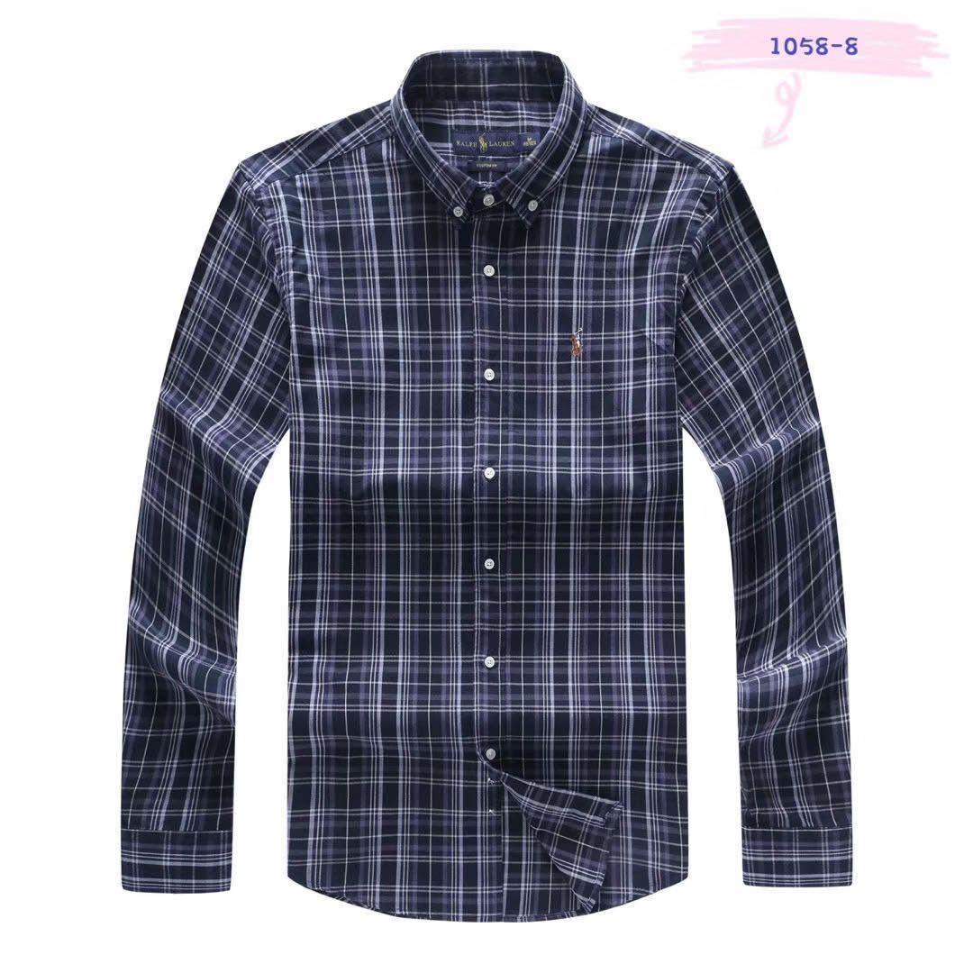 PRL Men's Custom Fit Long Sleeve Shirt-Navyblue - Obeezi.com