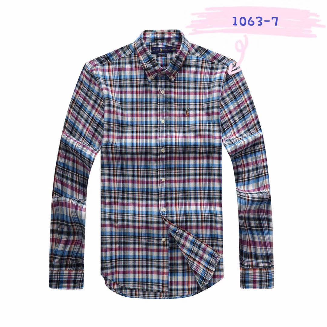 PRL Men's Multi-Color Checkered Button-Down Long Sleeve Shirt - Obeezi.com