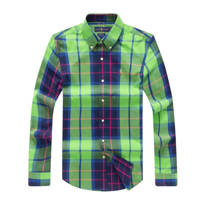PRL Men's Stripe Patterned Long Sleeve Shirt- Green - Obeezi.com