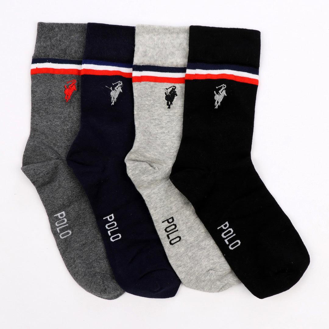 PRL Multicolored 4 In 1 Designer Crested Socks - Obeezi.com