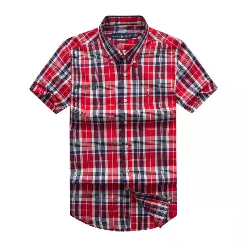 PRL Red Stripped Designed Short Sleeve Shirt - Obeezi.com