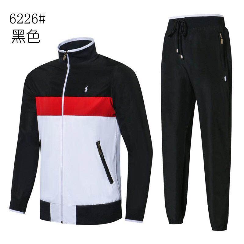 Prl Small Pony Design Black And Red Jacket Tracksuit - Obeezi.com