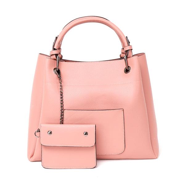 Prolific Colourful 3 in 1 Genuine Leather Women Pink Handbags - Obeezi.com