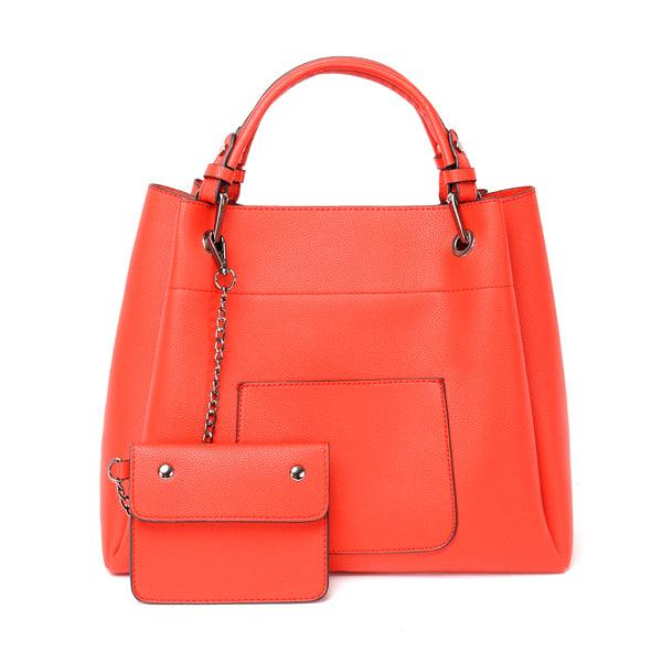 Prolific Colourful 3 in 1 Genuine Leather Women Red Handbags - Obeezi.com