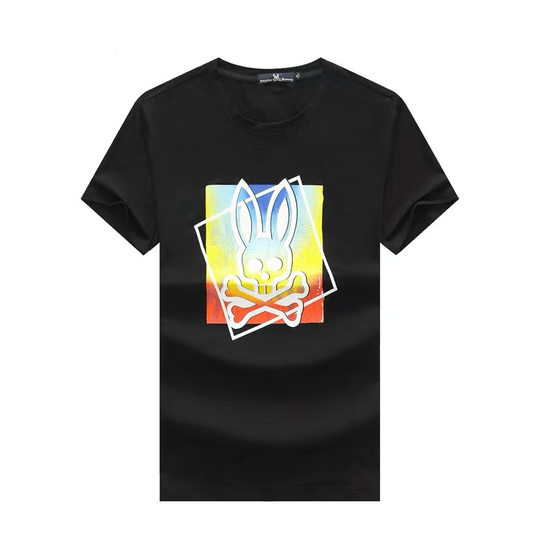 Psy Bunny Colorful Design Classic Lightweight T-Shirt - Black - Obeezi.com