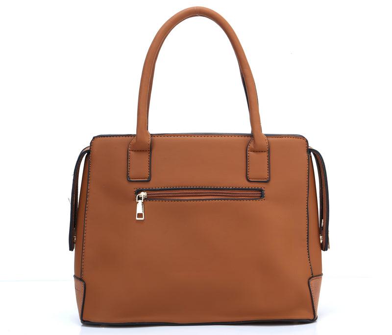 PU Fashion 3 Pieces in 1 Set Women Handbag Brown - Obeezi.com