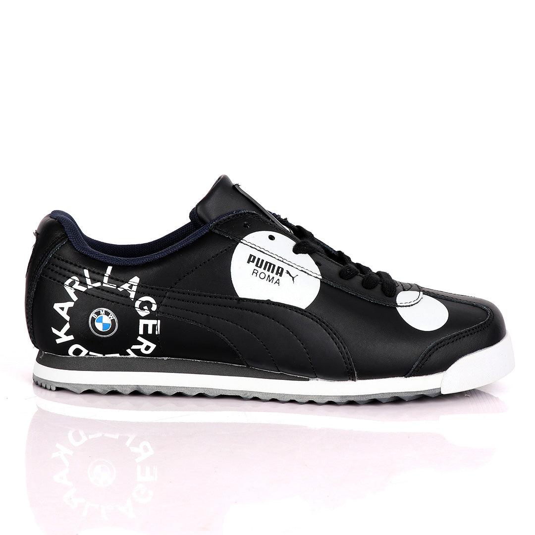 Puma Roma Karl Lagerfeld Black And White Sneakers - Obeezi.com