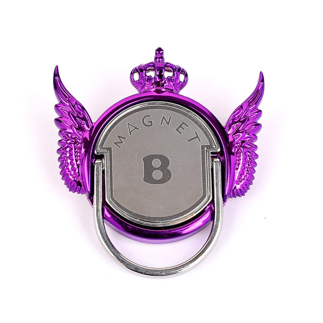 Purple Magnet Crown Wings Ring Phone Holder - Obeezi.com