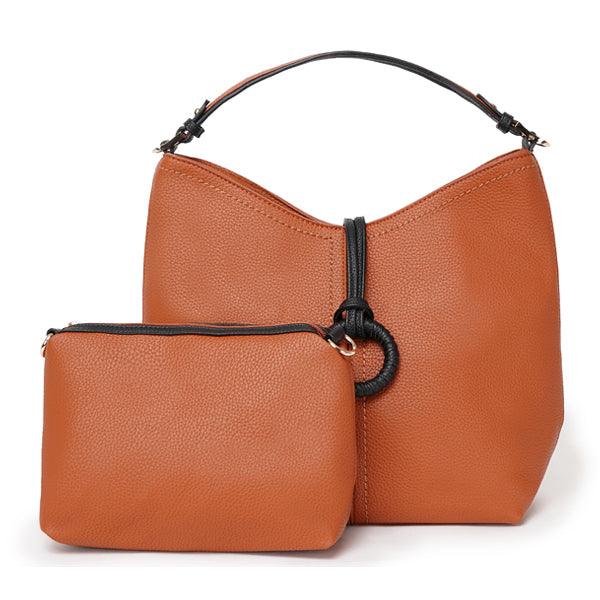 Quality Design Women's Tote Bag 2 in 1 Set Handbags Brown - Obeezi.com