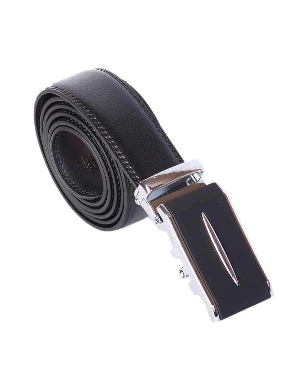 Ratchet Designer Automatic Black Leather Belt - Obeezi.com