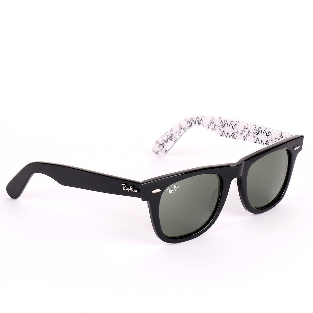 Ray-Ban All Black Wayfarer Black Signature Scripted Sunglasses - Obeezi.com