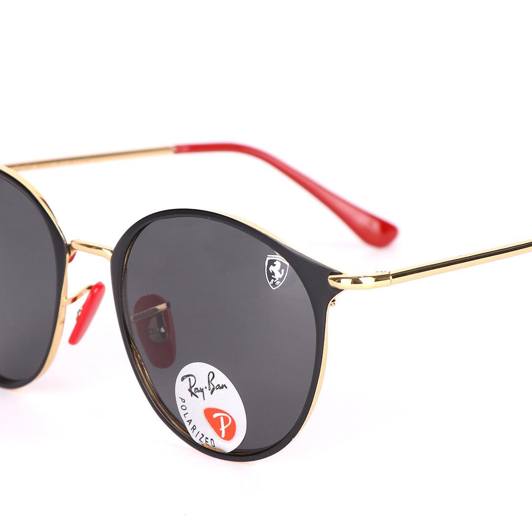 Ray-Ban Ferrari Designed Red And Gold Metal With Polarized Lens Sunglasses - Obeezi.com