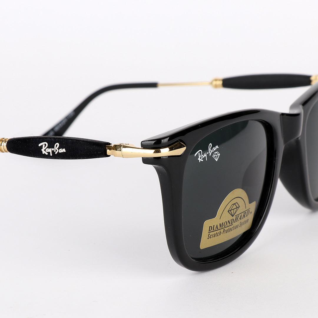 Ray-Ban Luxury Diamond G-15 Lens Black And Gold Sunglasses - Obeezi.com