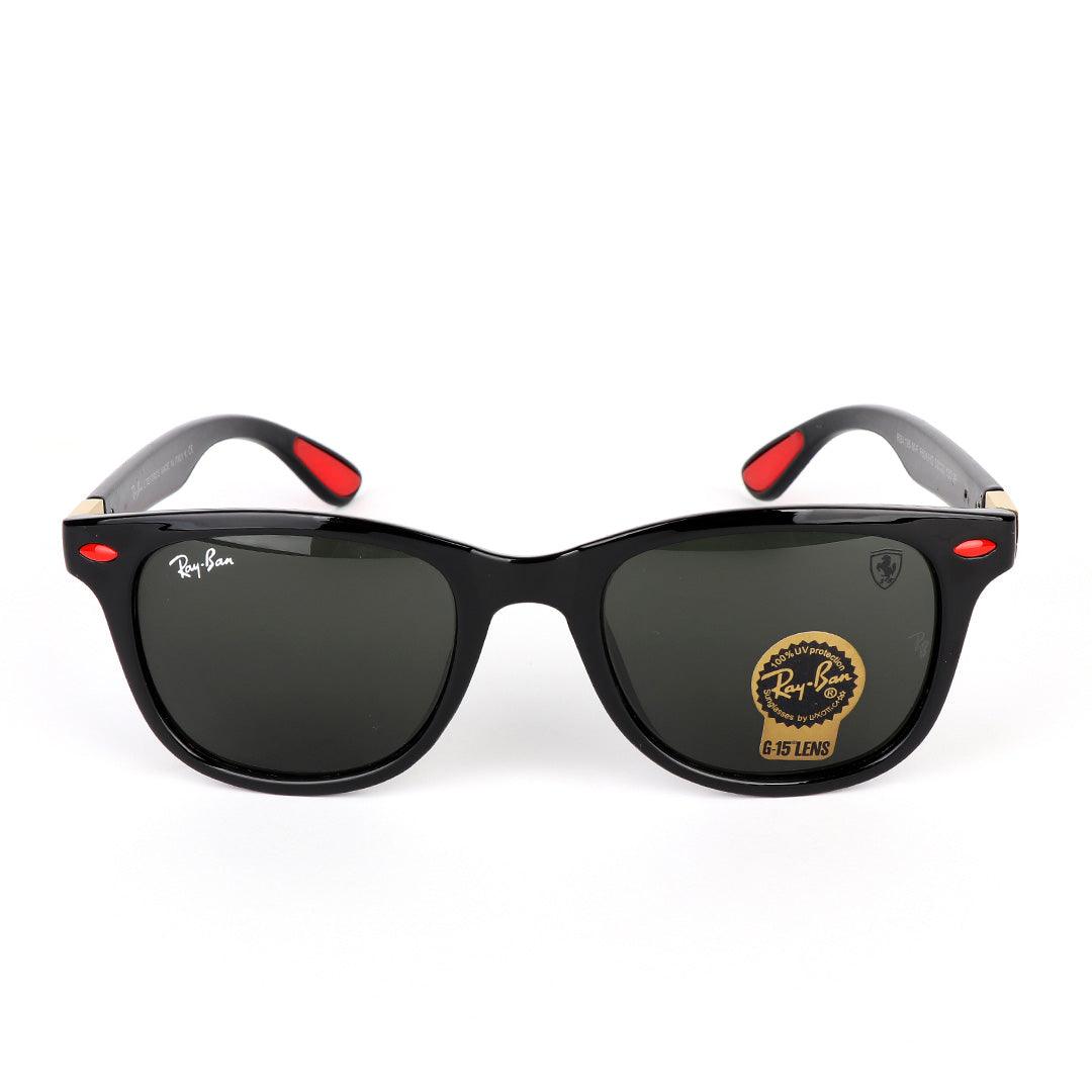 Ray-Ban Uv Protection Shinning Black/Red Sunglasses - Obeezi.com