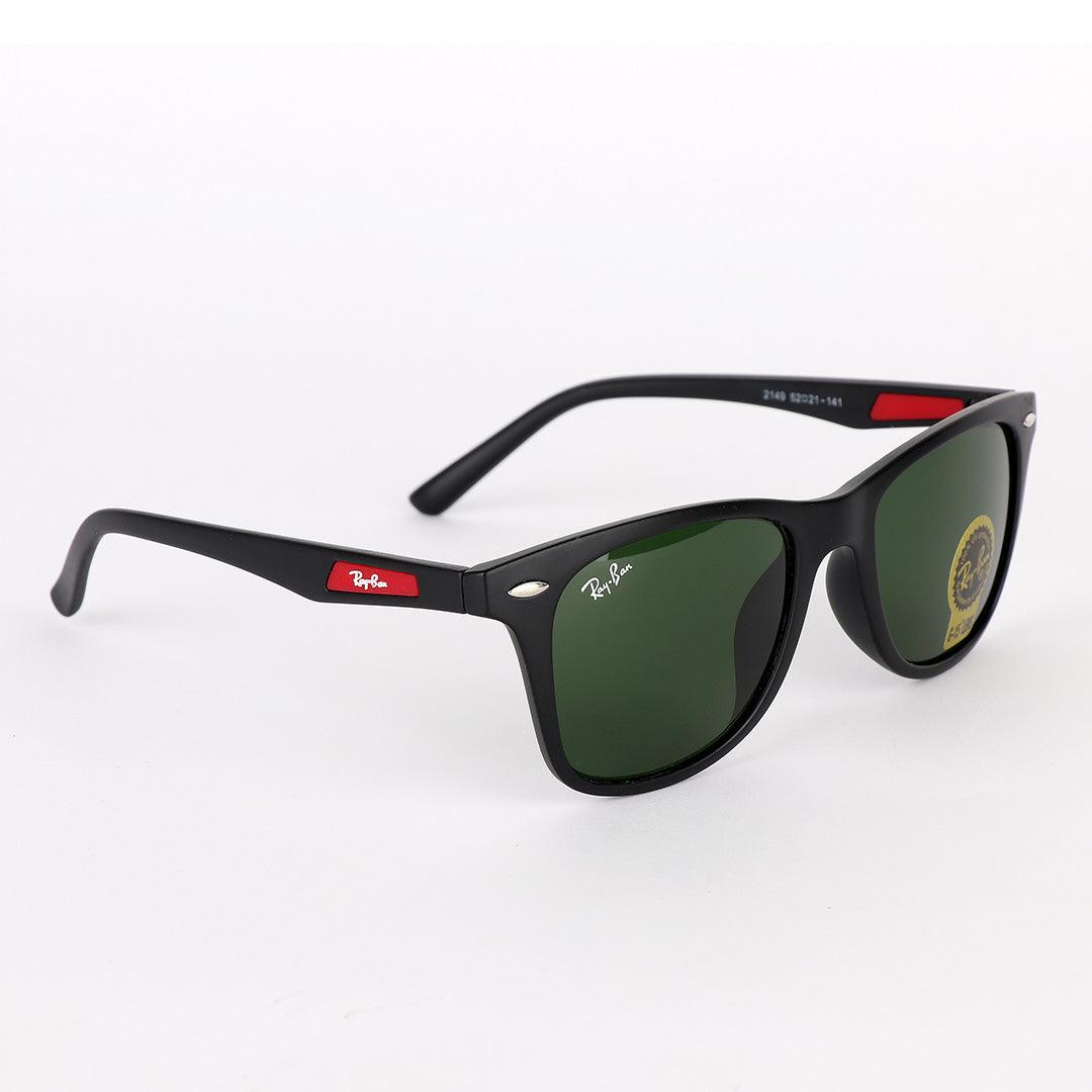 Ray-Ban Wayfarer Black and Red Crested Sunglasses - Obeezi.com