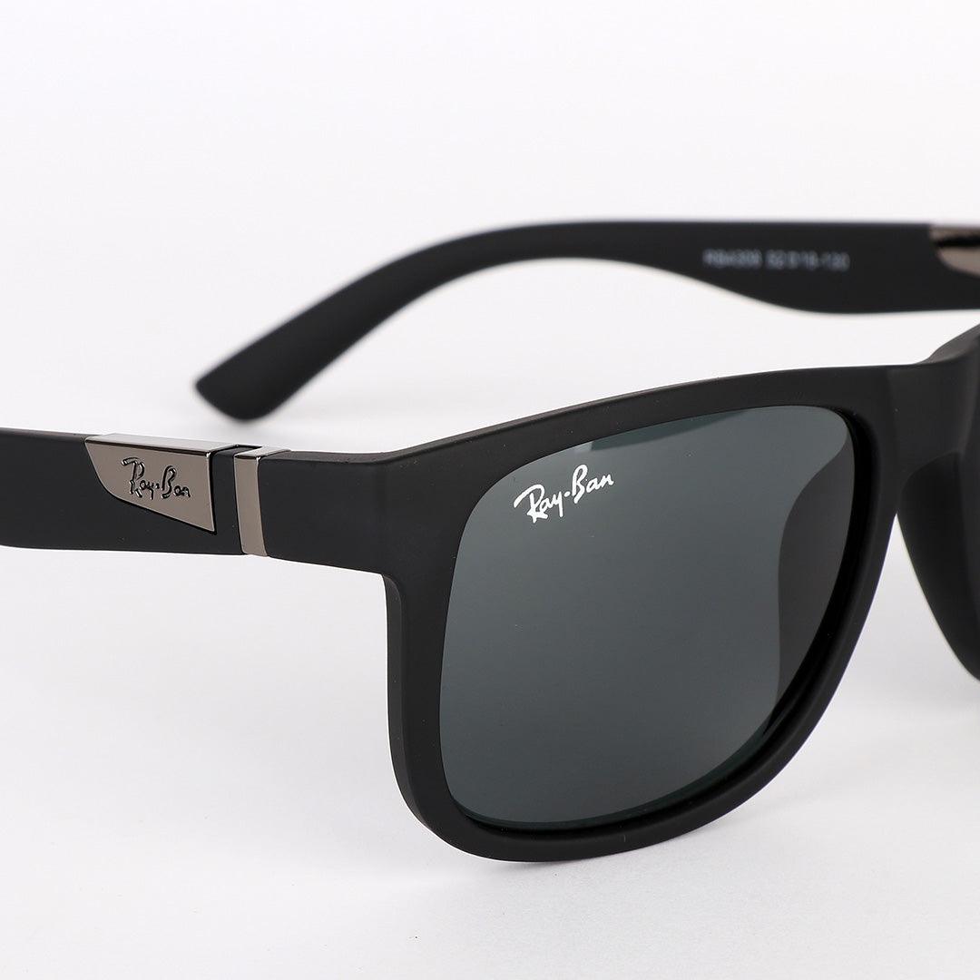Ray-Ban Wayfarer Side Silver Crested Black Sunglasses - Obeezi.com
