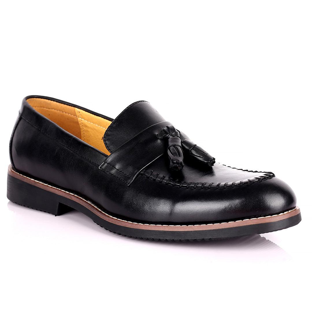Renato Bulbecc Single Belt Tassels Designed Men's Shoes - Obeezi.com