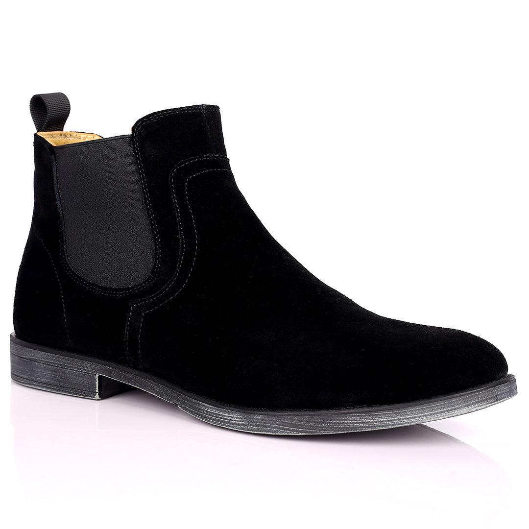 Renato Dullbecc Chelsea Black Suede Shoes - Obeezi.com