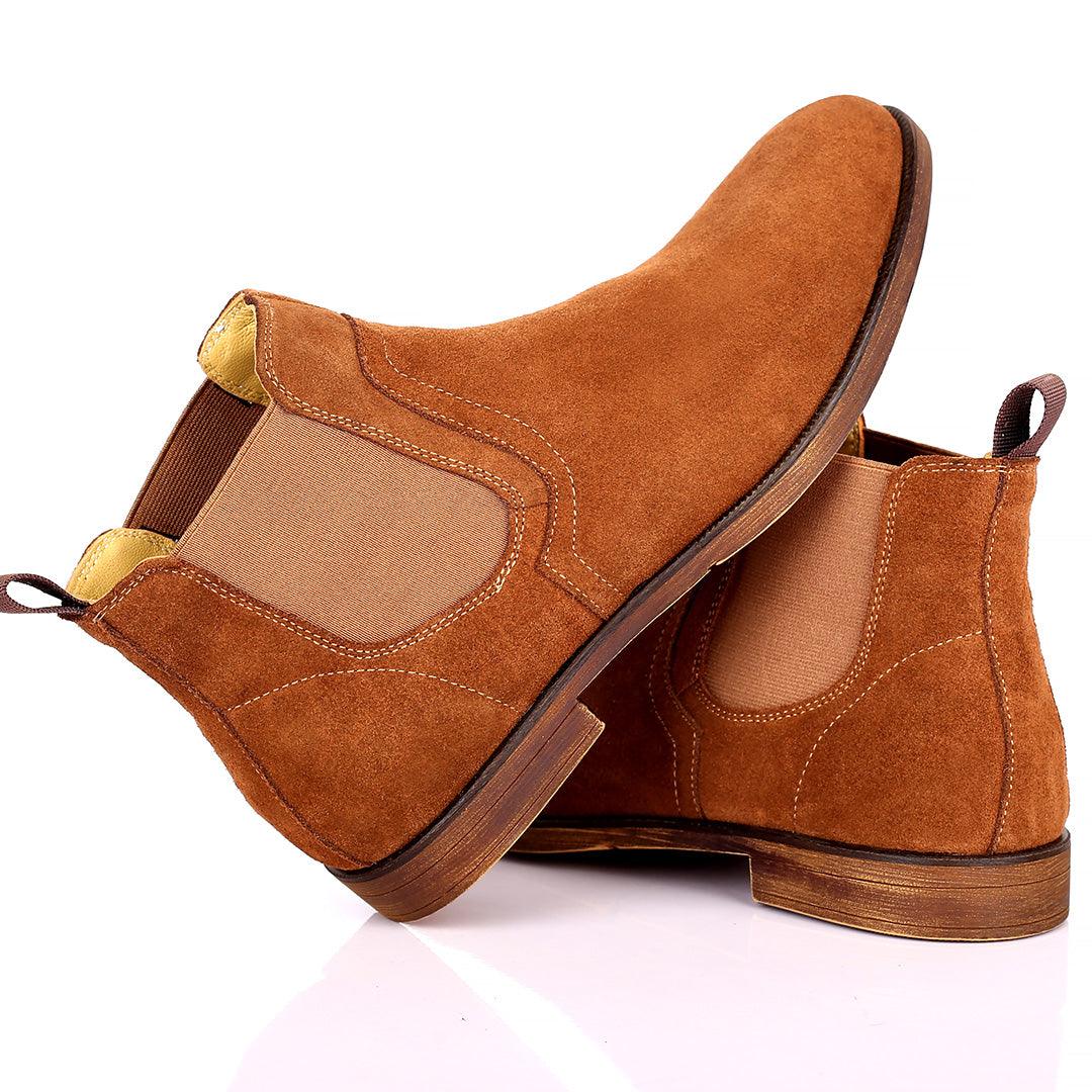 Renato Dullbecc Chelsea Brown Suede Shoes - Obeezi.com