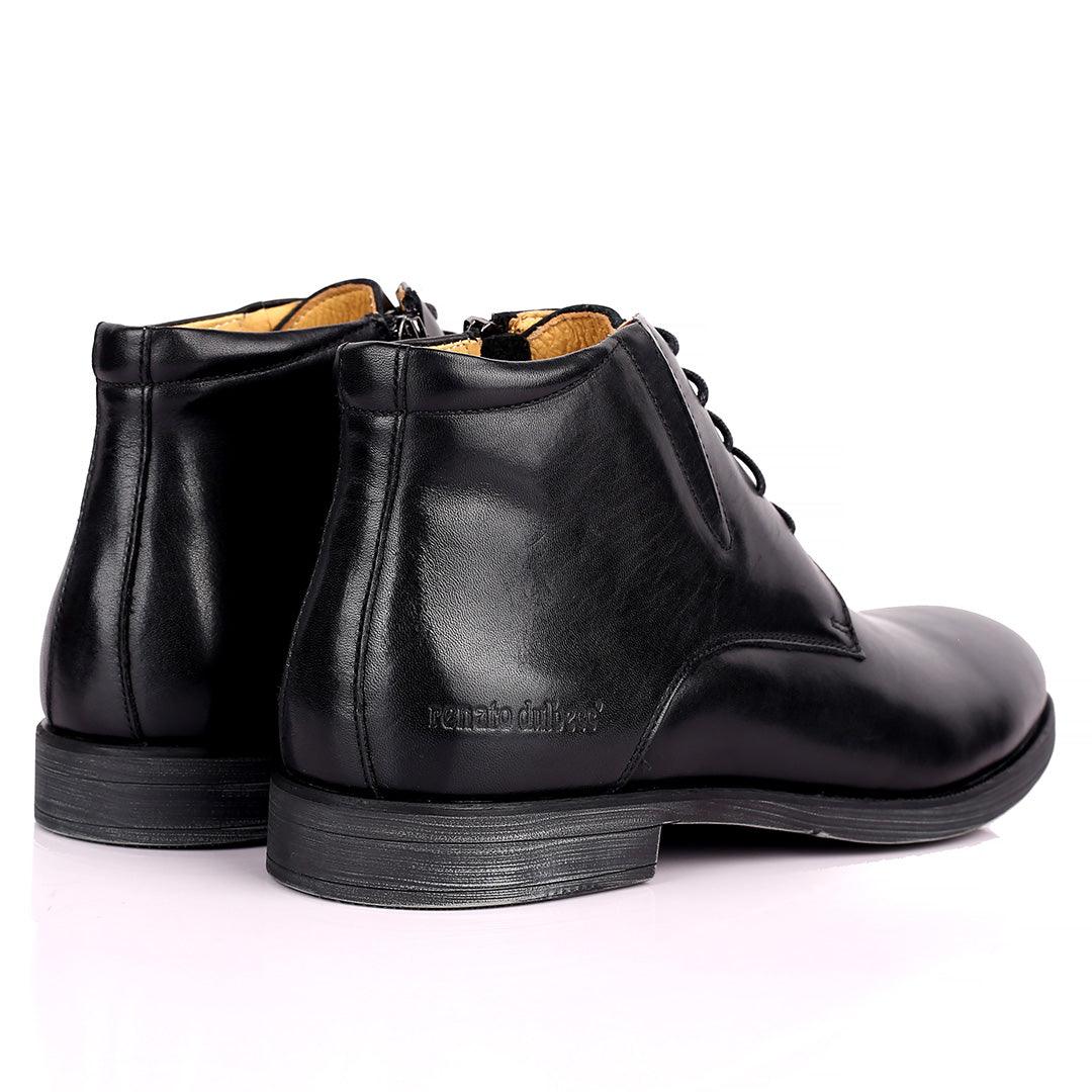 Renato Dullbeee High Ankle Lace Up Black Formal Shoe - Obeezi.com