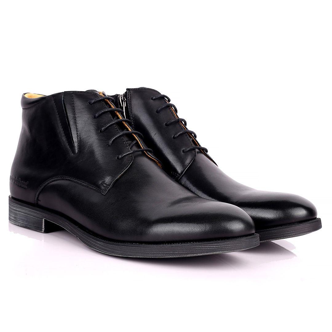 Renato Dullbeee High Ankle Lace Up Black Formal Shoe - Obeezi.com