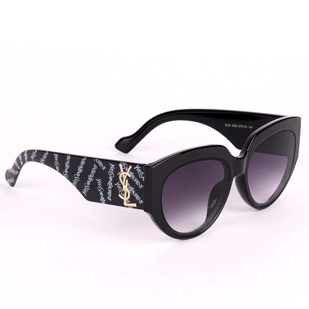 Saint Lauren Paris Logo Designed Black Sunglasses - Obeezi.com