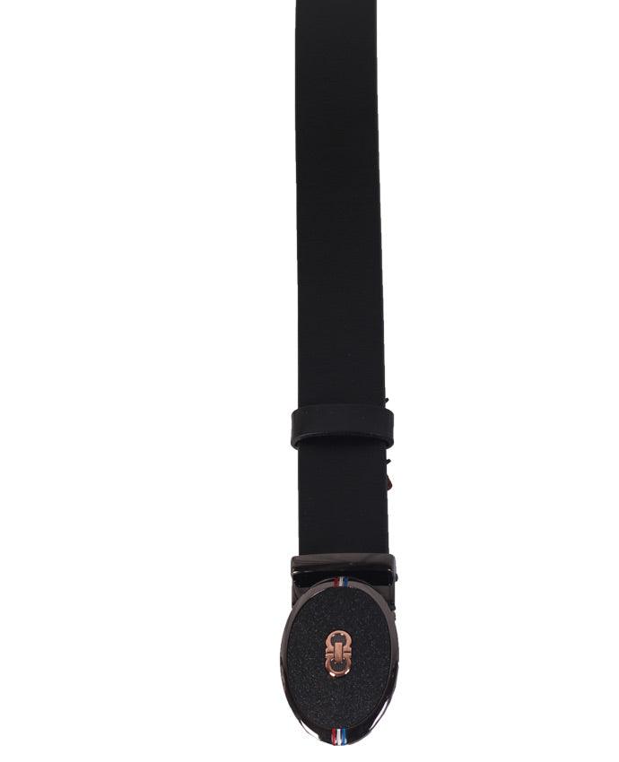 Salvatore Ferragamo Black Leather Belt - Obeezi.com