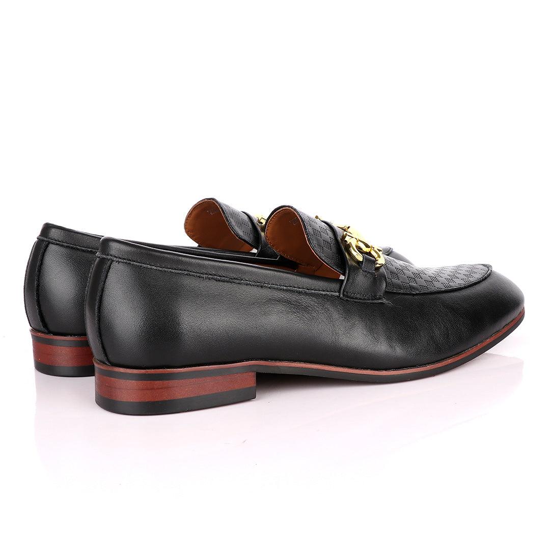 Salvatore Ferragamo Black Leather Exquisite Loafers - Obeezi.com