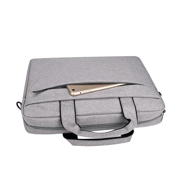 Shockproof Business Laptop Shoulder Bag- Ash - Obeezi.com