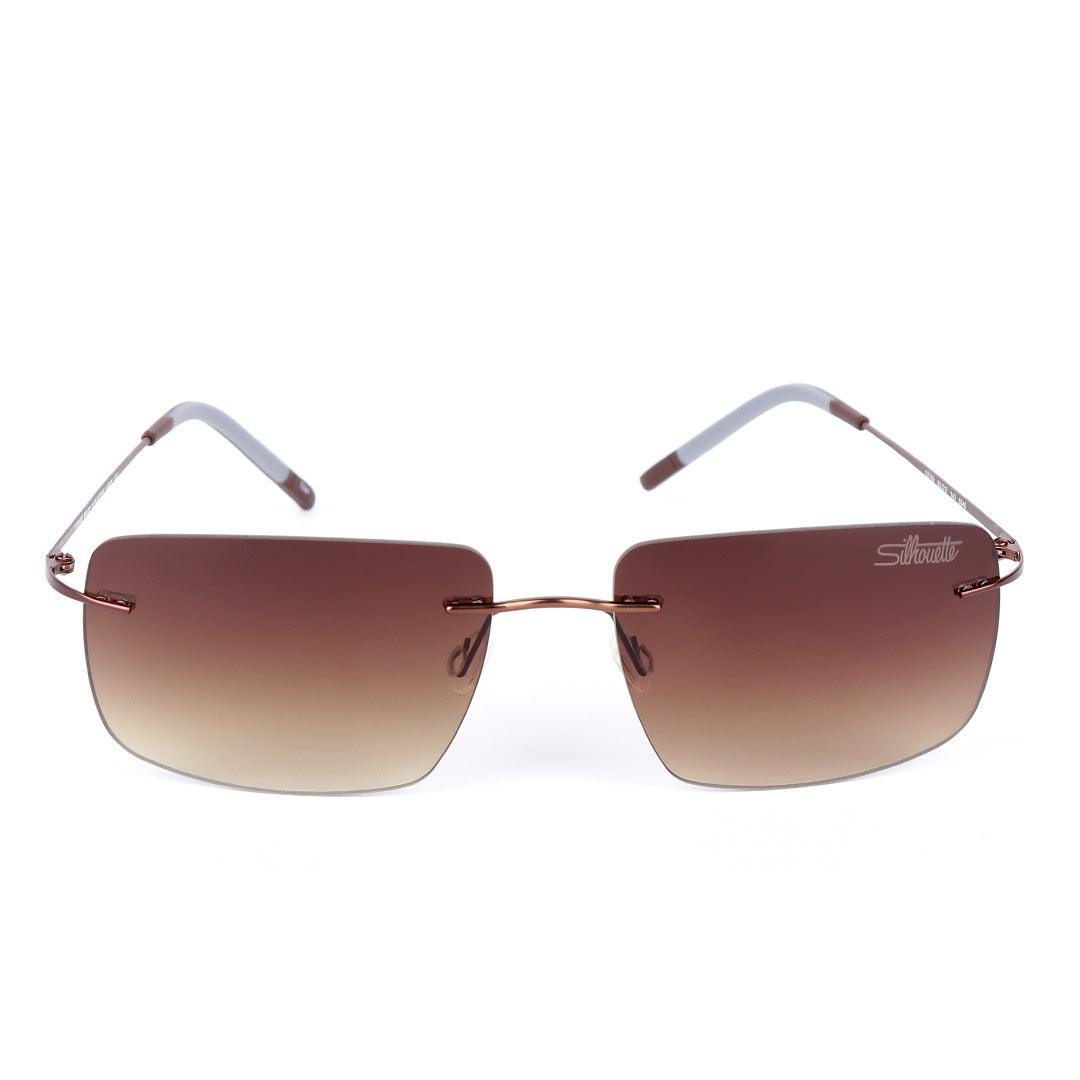 Silhouette Rimless Carbon Brown Sunglasses - Obeezi.com