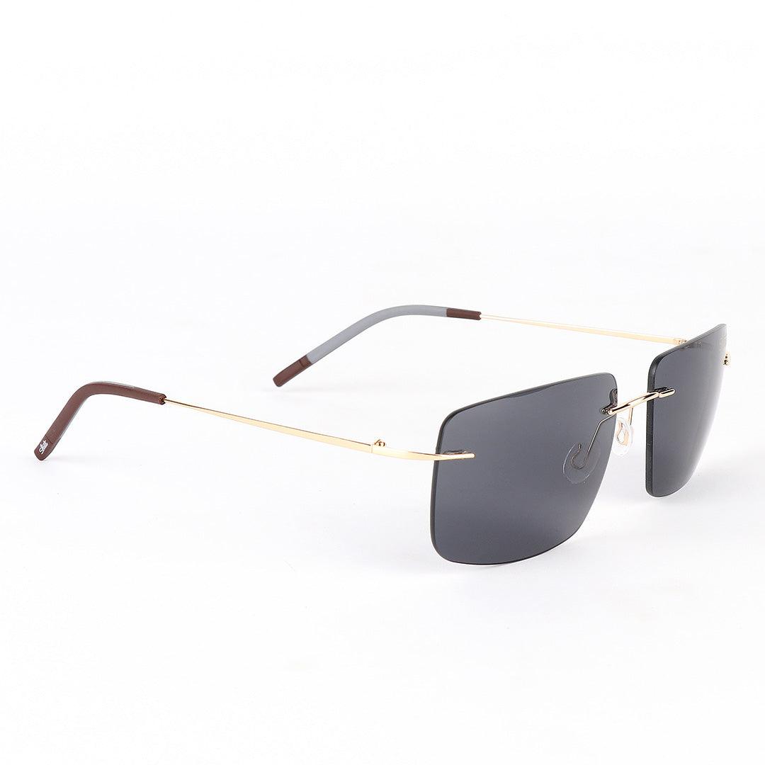 Silhouette Rimless Carbon Gold Hand Sunglasses - Obeezi.com