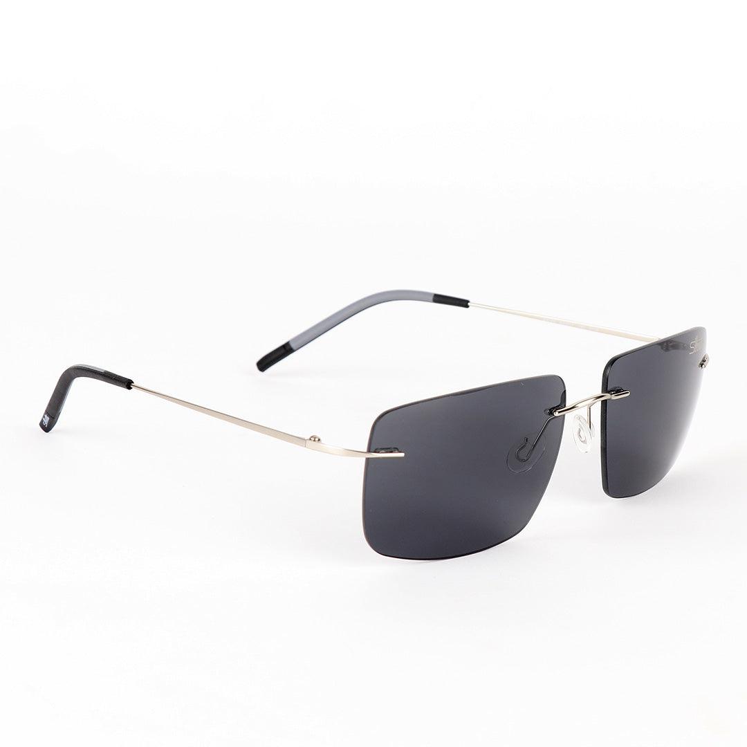 Silhouette Rimless Carbon Silver Hand Sunglasses - Obeezi.com