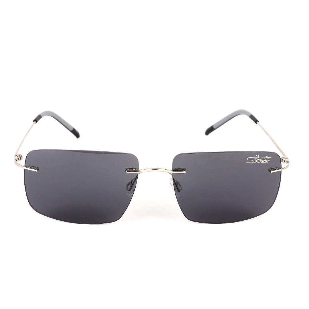 Silhouette Rimless Carbon Silver Hand Sunglasses - Obeezi.com