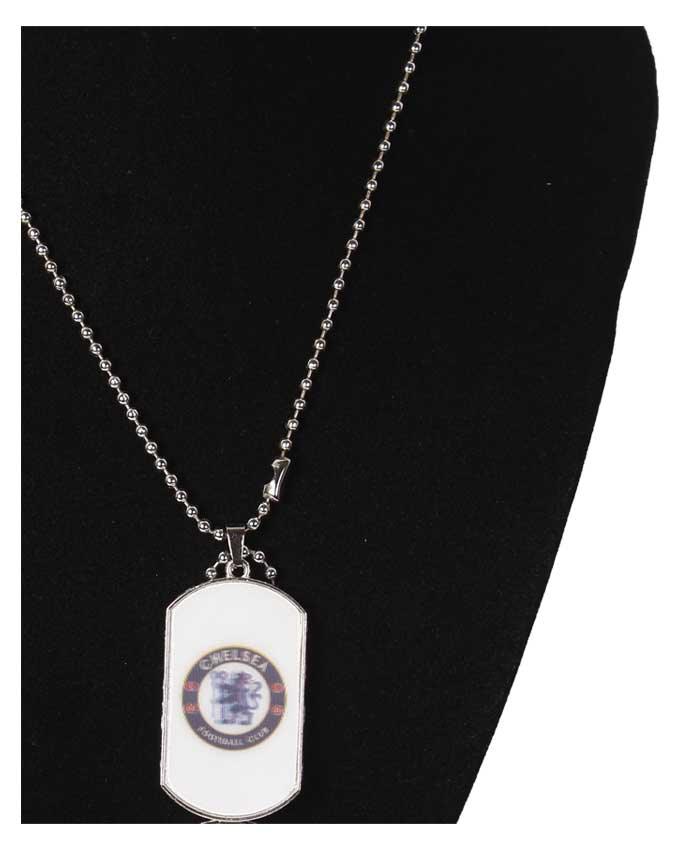 Silver Chain With Doube Chelsea Logo Pendant - Obeezi.com