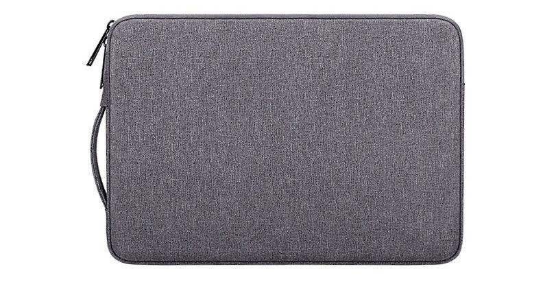 Sleek And Stylish Slant Zipper Designed Laptop Sleeve- Grey - Obeezi.com