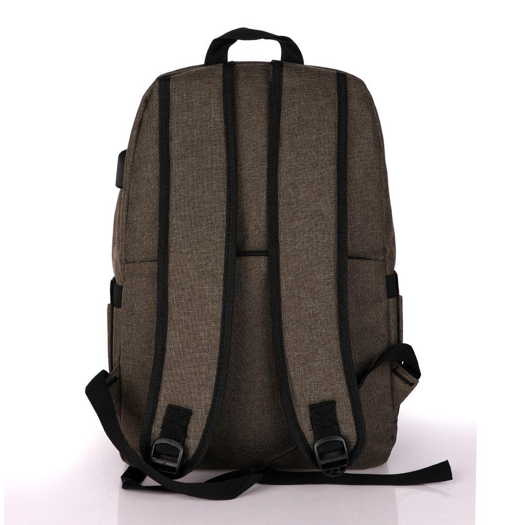 Smart Link Outdoor 3 Coloured Strap Backpack with USB Port Bags-Green - Obeezi.com