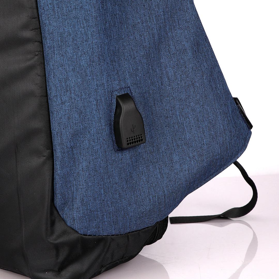 Smart portable Travel Backpack with USB port - Blue - Obeezi.com