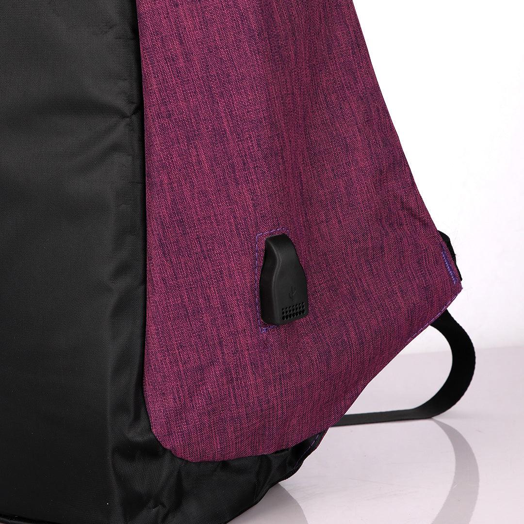Smart portable Travel Backpack with USB port - Purple - Obeezi.com
