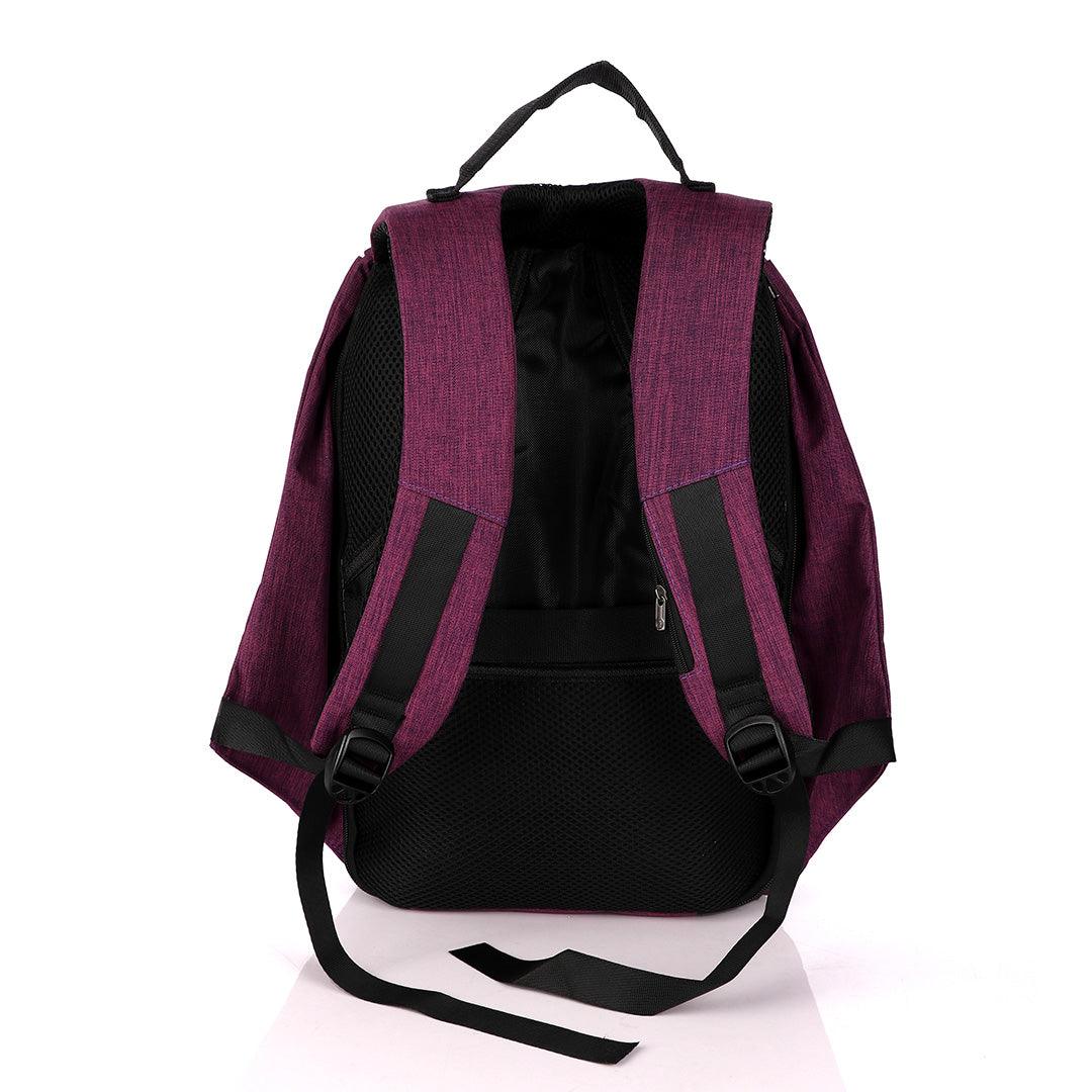 Smart portable Travel Backpack with USB port - Purple - Obeezi.com
