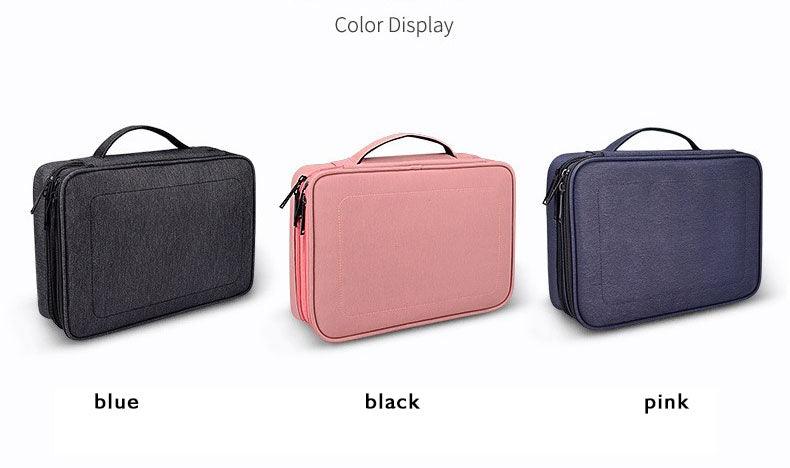 Soft Fabric Water Resistant Sleeve Double Zip Ipad Pouch Case- Pink - Obeezi.com