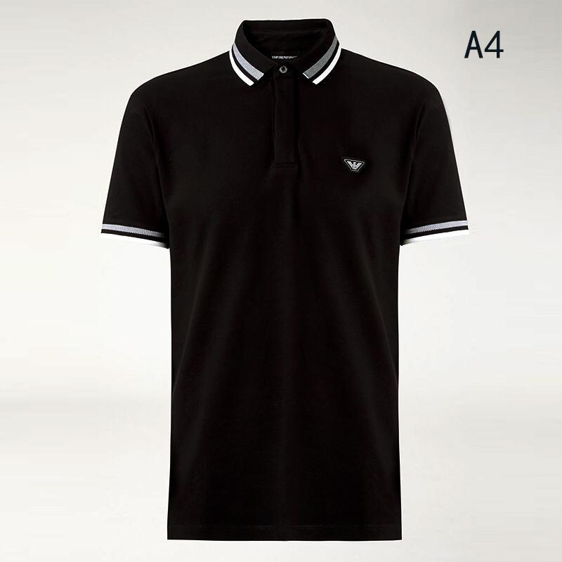 Stylish Collar with Classic Logo Polo Shirt - Black - Obeezi.com