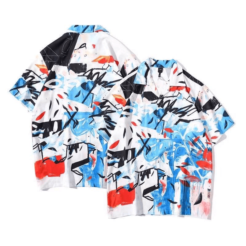 Summer Holiday Hawaiian Shirt Button Down Relaxed Fit Cotton Shirts - Obeezi.com