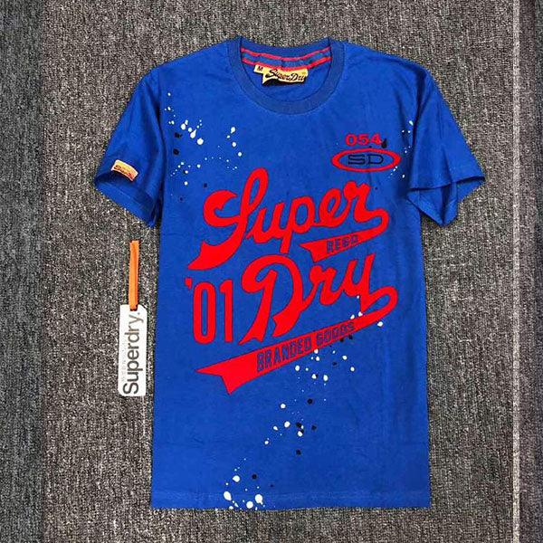 Super Dry 01 Branded Good Men's T-shirt Blue - Obeezi.com