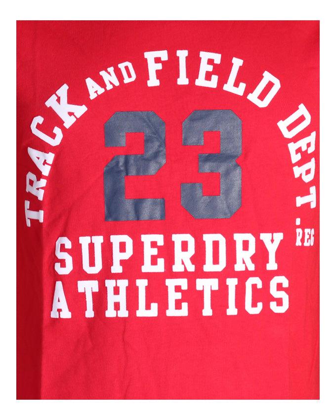 Super Dry Athletics 23 Track and Field T-shirt- Red - Obeezi.com