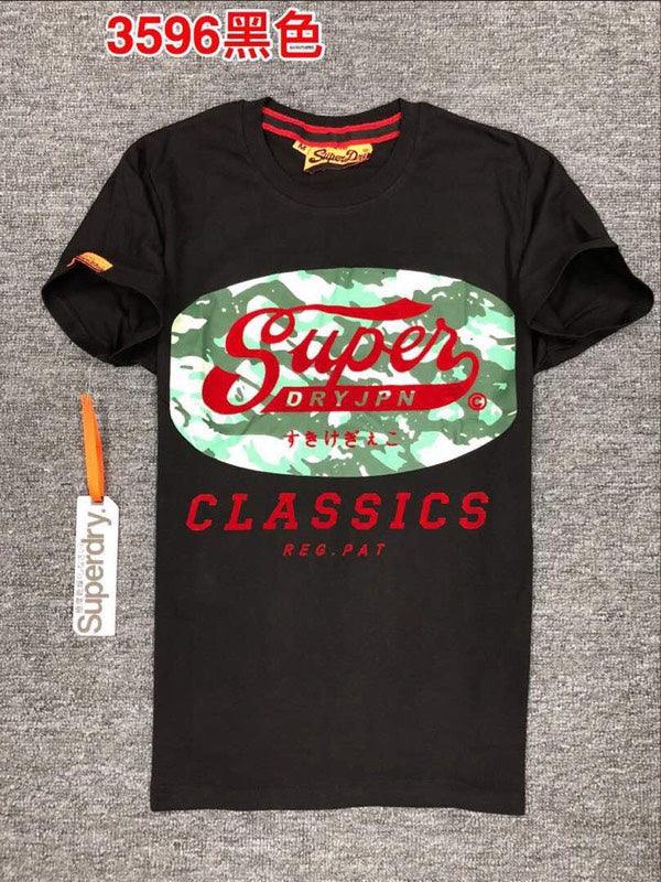 Super Dry Classic Red Label Camo T-shirt Black - Obeezi.com
