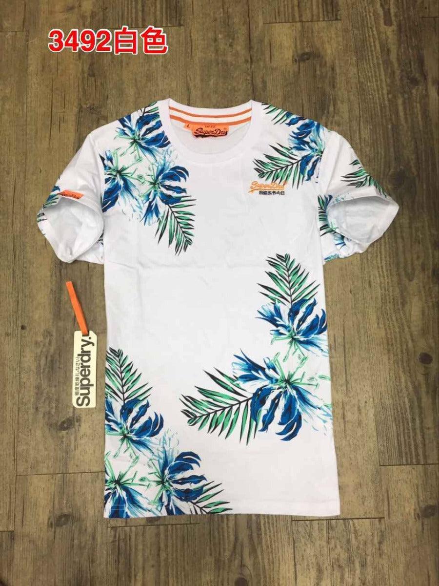 Super Dry Cotton Summerly Fresh Hawaii T-shirt White - Obeezi.com