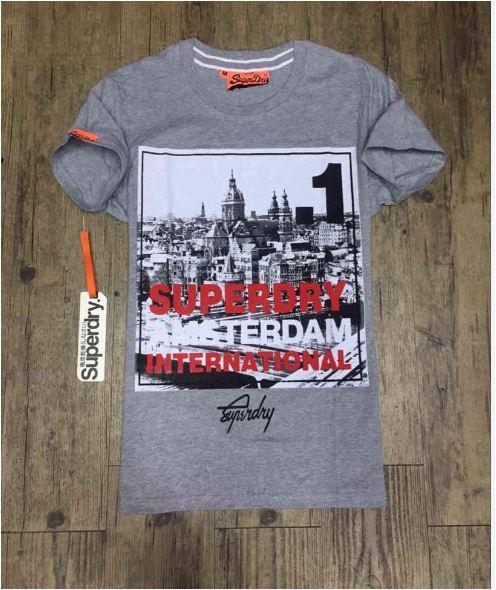 Super Dry No.1 Amsterdam International T-shirt Ash - Obeezi.com