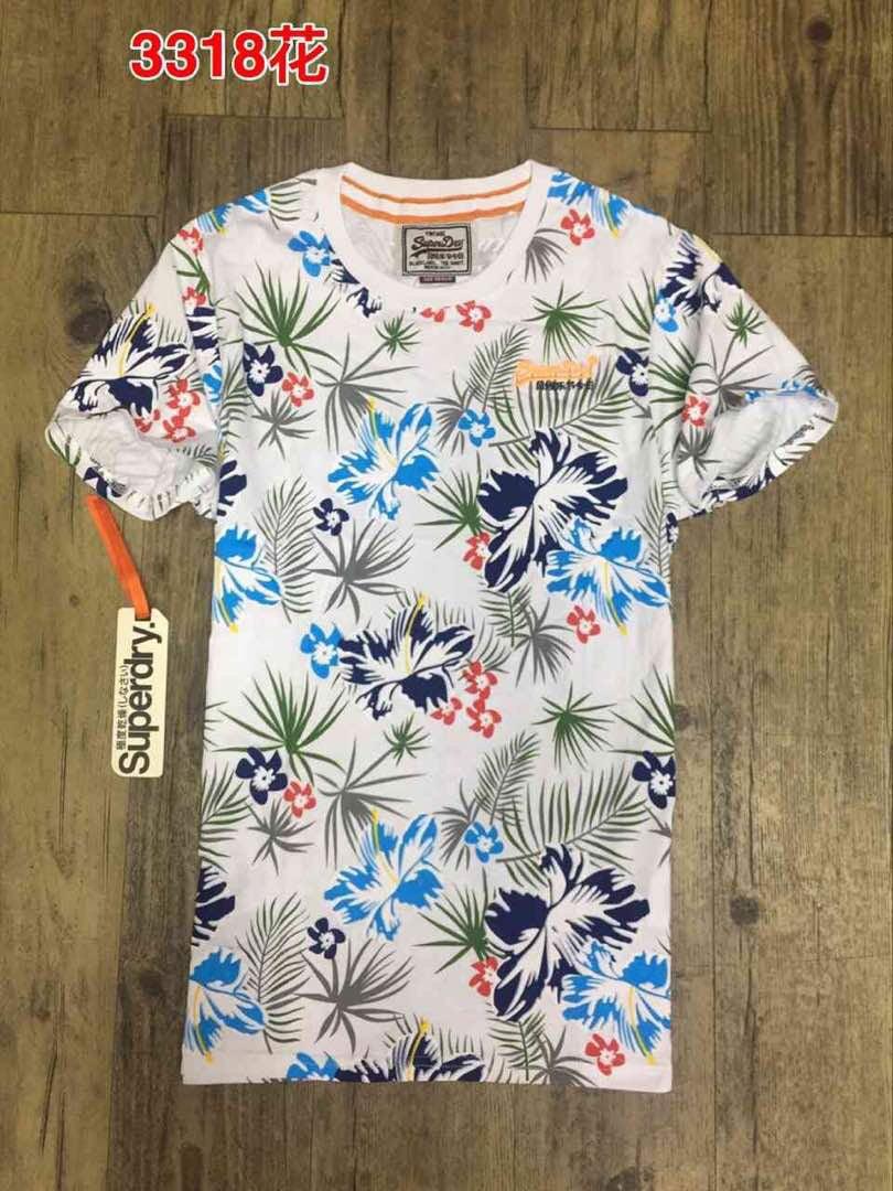 Super Dry Over Print Hawaiian Floral T-shirt White - Obeezi.com